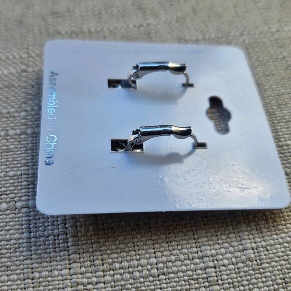 Crystal Collection Women Earrings Silver Turquoise Tone made With Swavoski Cryst - Picture 2 of 8